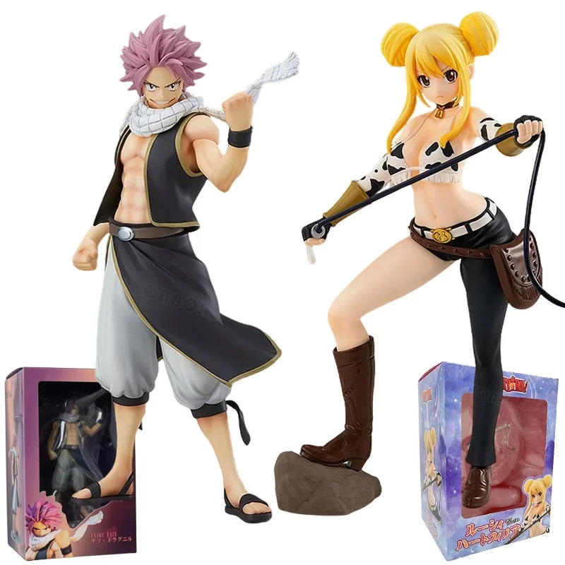 19cm POP UP PARADE Fairy Tail Lucy Aquarius/Taurus figura de Anime Natsu Dragneel figura de acción Sexy muñeca coleccionable en miniatura Juguetes