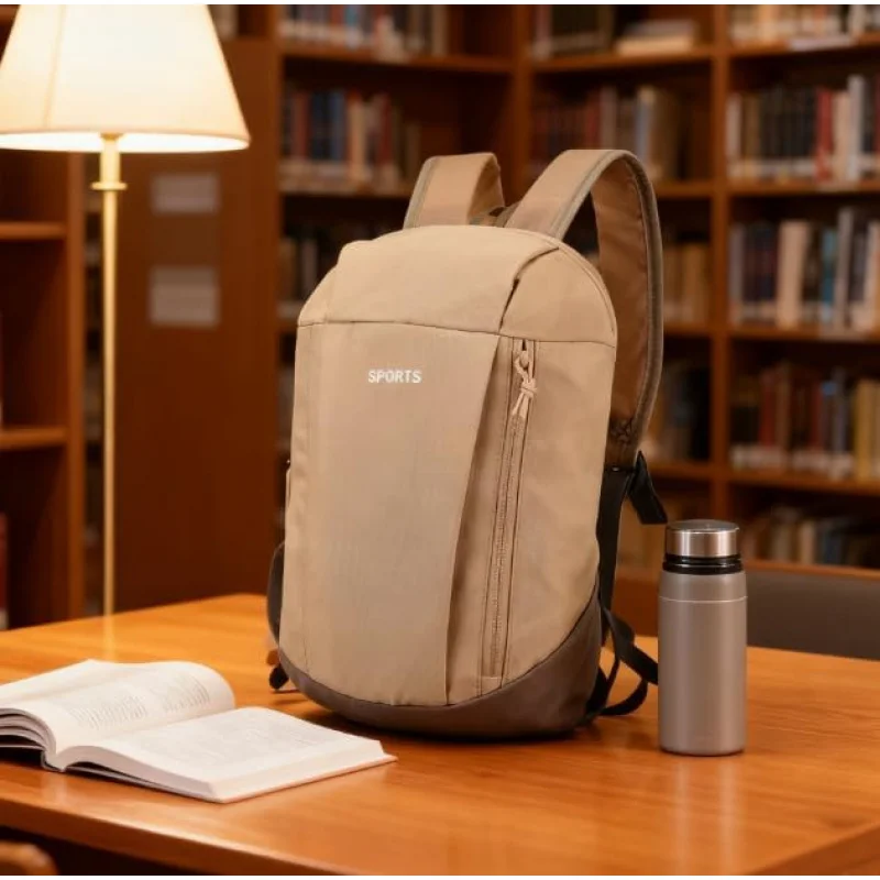 Mini sac à dos pour hommes et femmes, voyage décontracté, léger, double sac à bandoulière, kaki