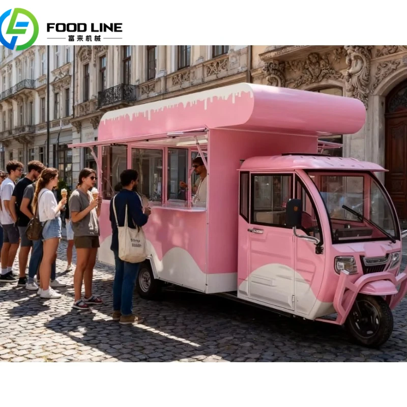 Maßgefertigter Europäischer 3-Rad Tuk Tuk Elektro-Foodtruck Chinesisches Design Hot Dog Pizza 220V Hohe Mobilität Bestseller