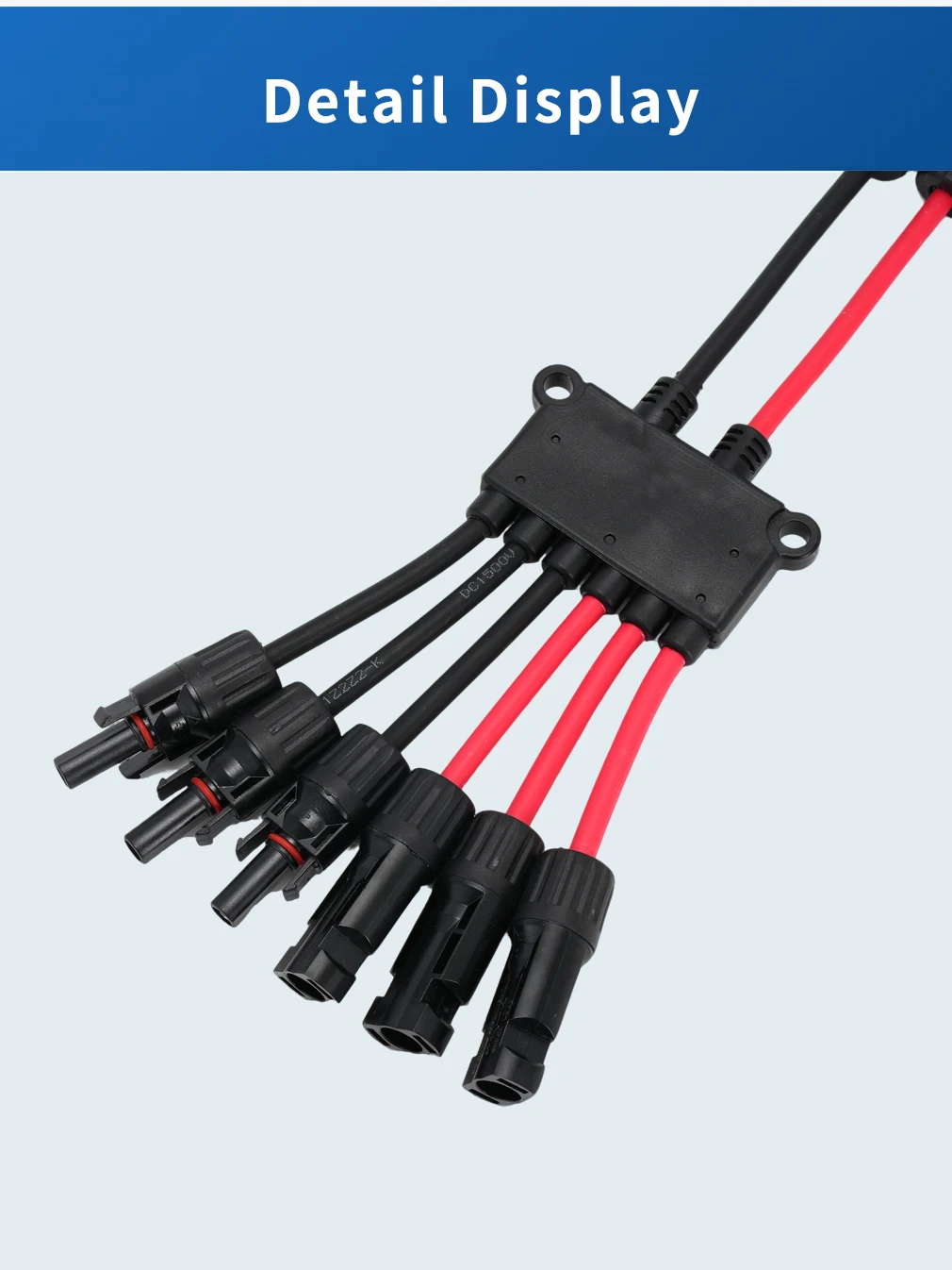2-zu-4/6/8 Y-Typ-Zweig-Solarverbinder für Solarmodule, 10 AWG, Solarpanel-Zweigverlängerung, für parallele Verbindung von Solaren – Detail 8