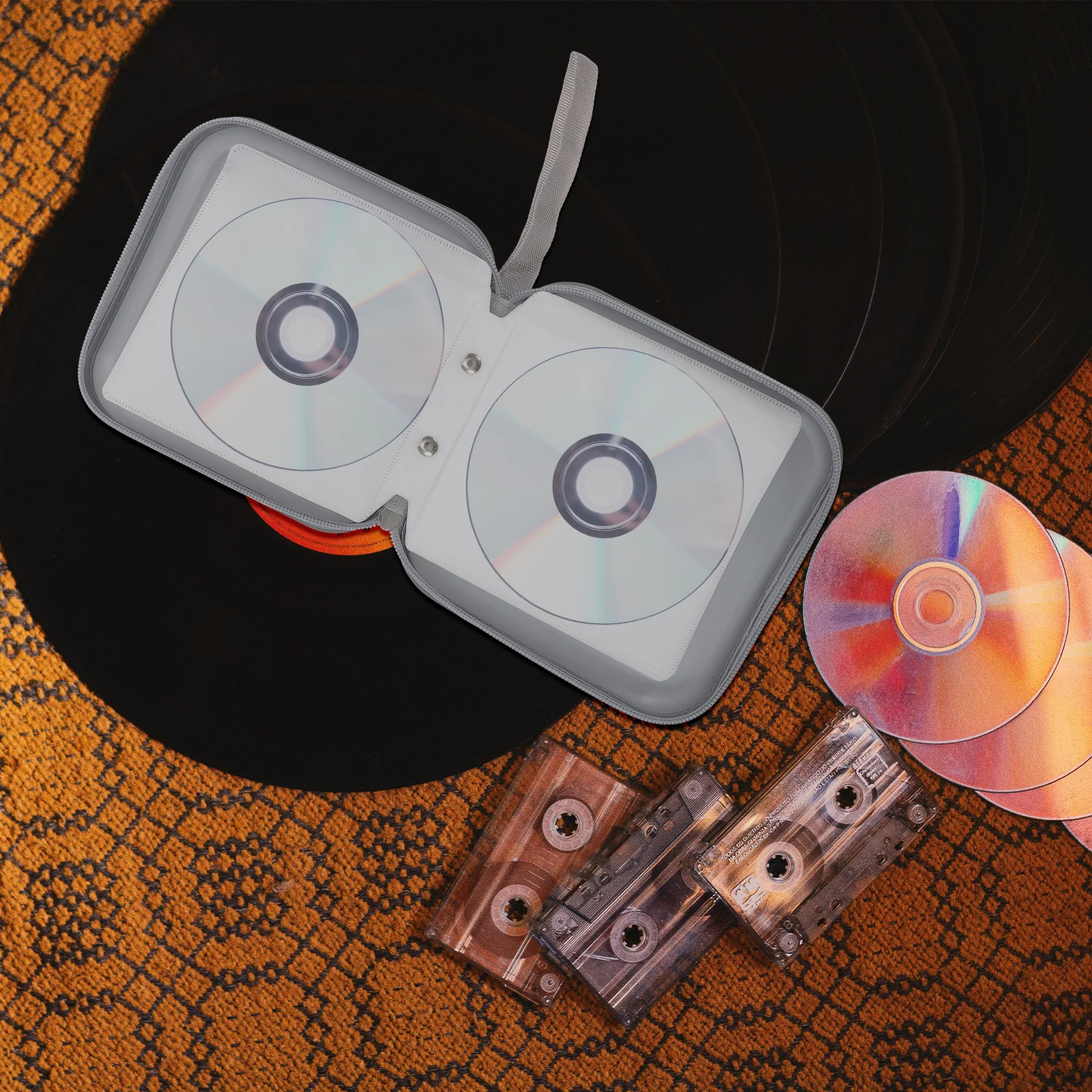 

2Pcs Cd Dvd Holder 40 Capacity Lightweight Pouch Scratch Resistant Organizer Travel Friendly Cd Case Dvd Organizer