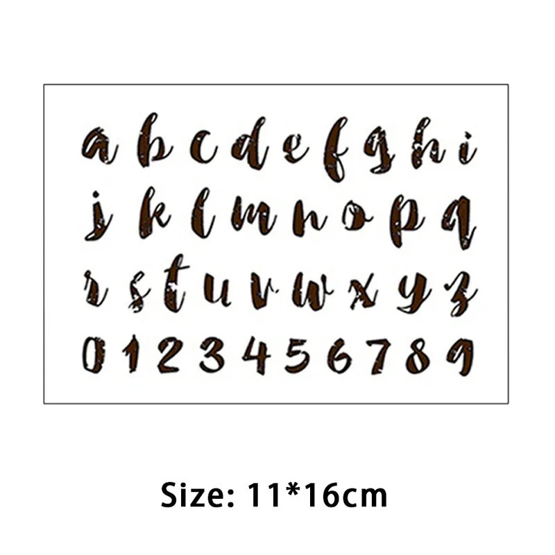 Number Russian English Alphabet Rubber Clear Stamps for DIY Scrapbooking Card Stamp Making Photo Album Crafts Decor