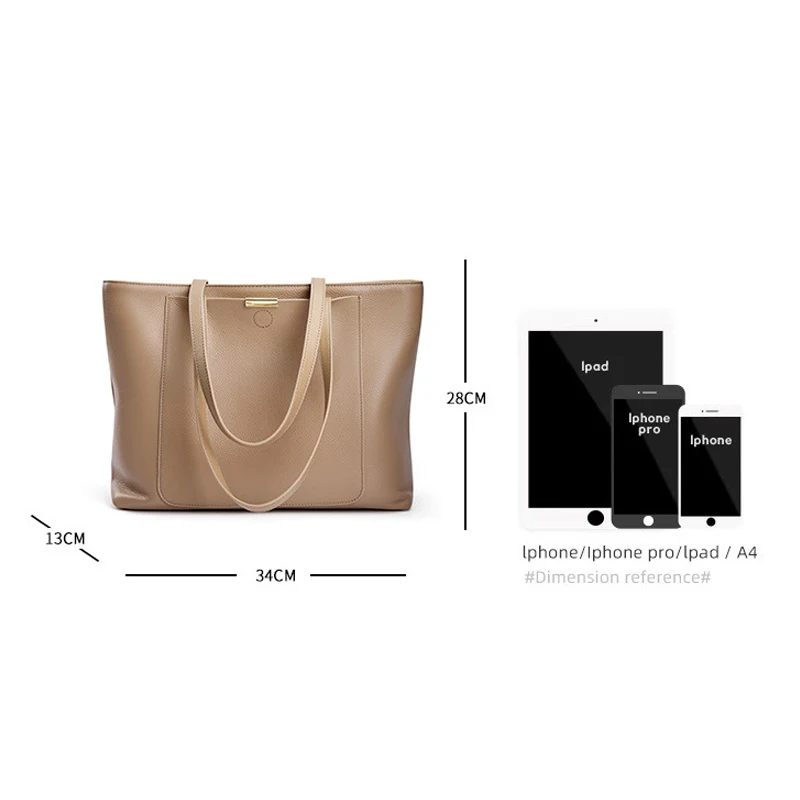 Ladies\' Luxury Genuine Leather Tote Bags Large Capacity Women Commute Shoulder Bags Fashion Female Square Handbag Hot Sale 2023