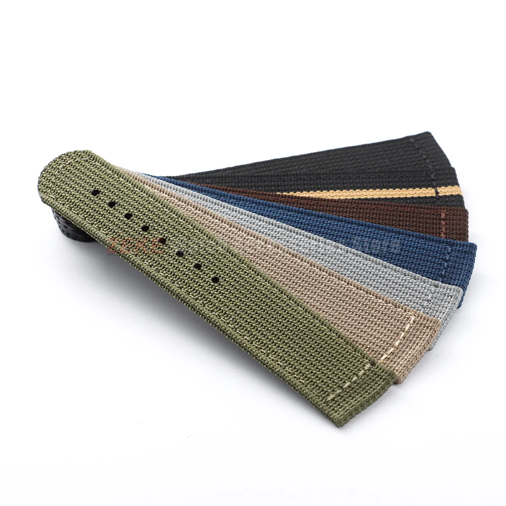 18mm 20mm 22mm Geripptes Nylon-Uhrenarmband Zweiteiliges Militär-Sport-Armband für Herren und Damen Ersatzband für Omega Armband-Zubehör – Detail 7