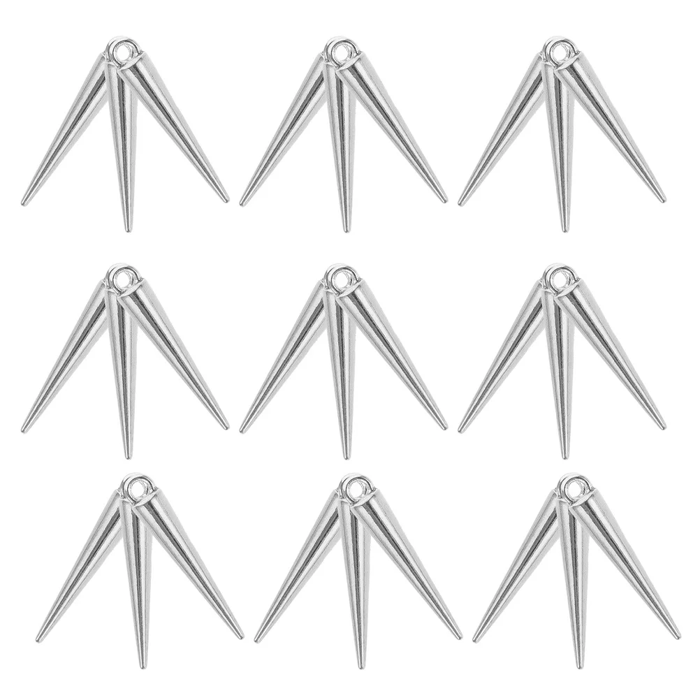 

40Pcs Cone Spike Charms Zinc Alloy Gothic Style Punk Style Earrings Necklace Key Chain Jewelry Making Accessories