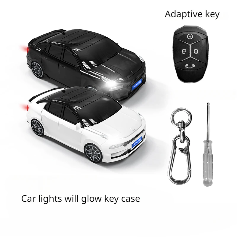 For LYNKCO 03 key pack Pilot car model case Remote control protective cover Key chain accessories Surprise gift Car decorations