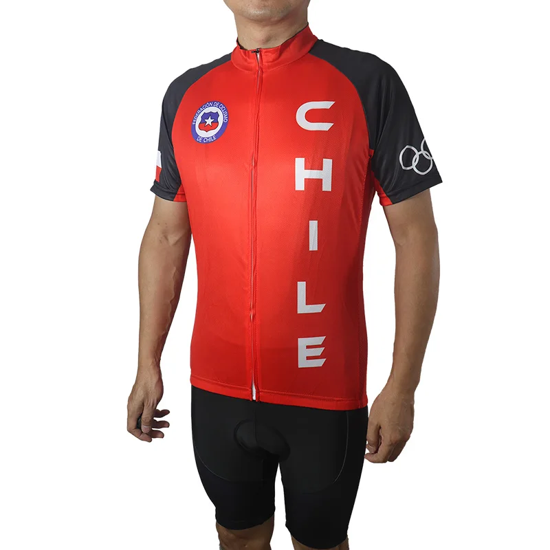 Bike Jersey Short Sleeve Wear Cycling Race Road Top Bicycle Downhill MTB Clothes Chile National Chilean Shirt Motocross Jacket