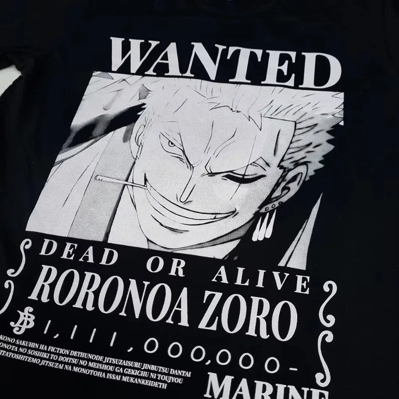 قطعة واحدة 2026 جديد حار انمي ياباني زورو الرجال النساء تيشيرت صيفي المتضخم ريترو عادية مريحة فضفاض Harajuku الشارع #4