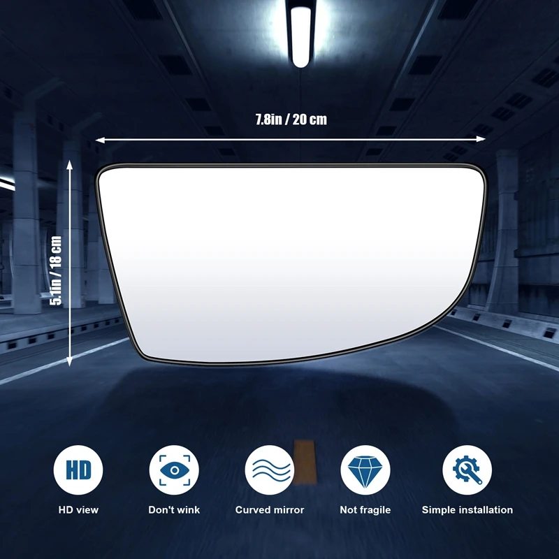 Car Front Lower Door Wing Rear View Mirror Lens Glass For Ford TRANSIT MK8 V363 2014 -2020