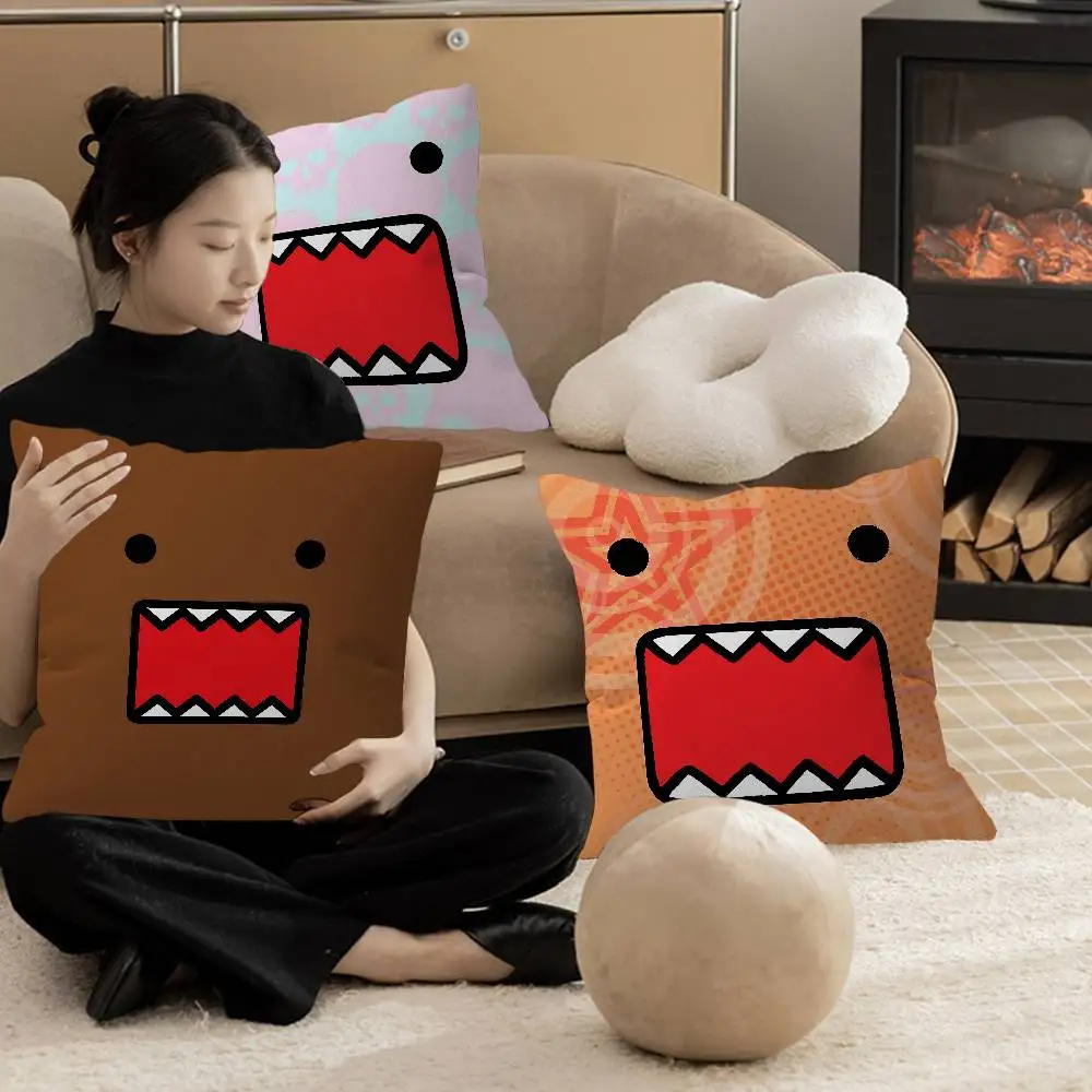 Cute D-Domo-Kun Cushion Cover Polyester Sofa Cushions Decorative Throw Pillows Home Decoration Pillowcover