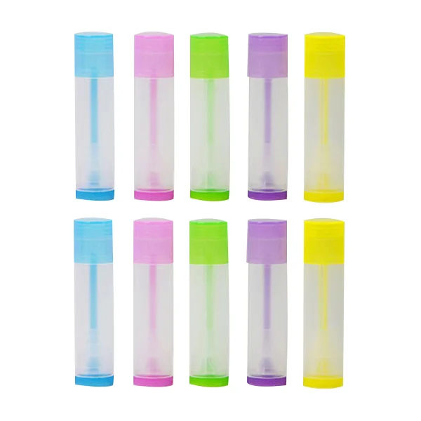 

50 Pcs Lip Tint Clear Gloss Balm Tube with Caps Chopsticks Lipstick Blam Tubes Travel