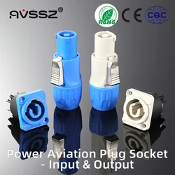 AVSSZ 20A Power Aviation Plug Socket Input Output Connector for PowerCON Industrial Control LED Screen Stage Show Audio Lighting