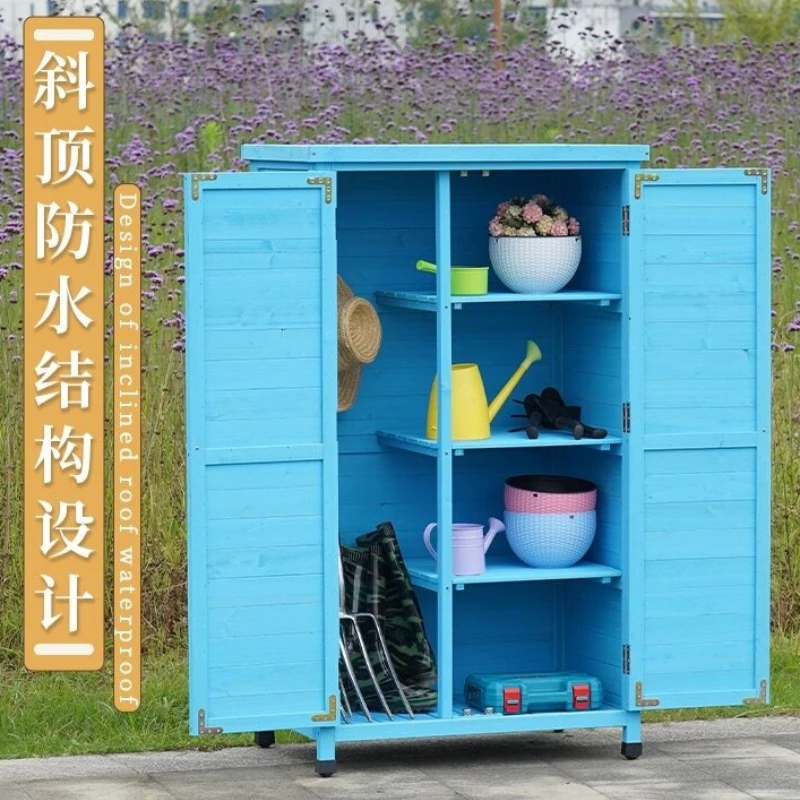 Outdoor tool room, locker, balcony flat top storage box