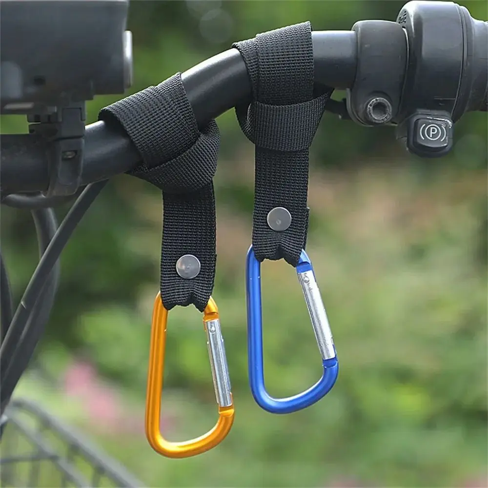 Alloy Multifunctional Carabiner with Straps D Shaped Punch-Free Carabiner with Lock Thicken Motorcycle Electric Scooter Hook