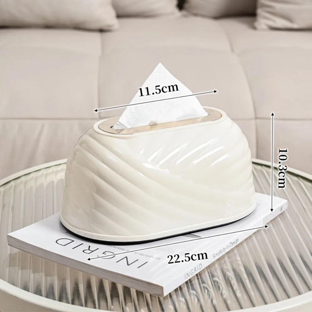 Caja de toalla de papel de lujo ligera, caja de papel tisú de plástico de gran capacidad, contenedor de almacenamiento de servilletas Simple desmontable para coche