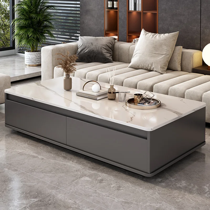 SGF Coffee Table Light Luxury High-End Modern Minimalist Creative Square Coffee Table Desk