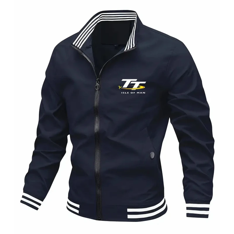 

Spring Men's Stand Collar Casual Zipper Jacket Outdoor Sports Coat Windbreaker Jacket for Men Waterproof Bomber Jacket
