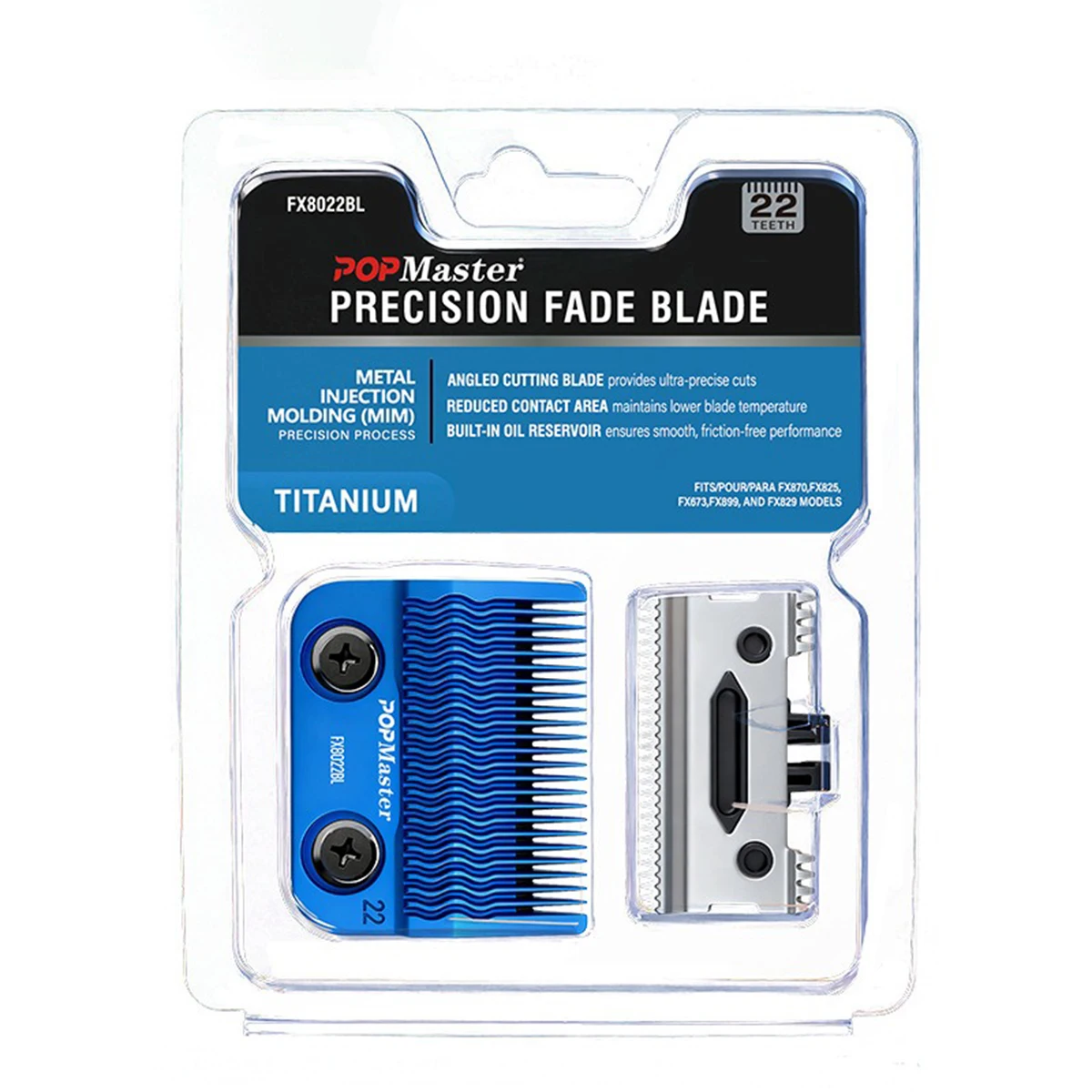Professionelle Präzisions-Fade-Klinge POPMaster FX8022BL für die Modelle FX870 FX825 FX673 FX899 FX829. Ersetzt die Klingen. – Detail 10