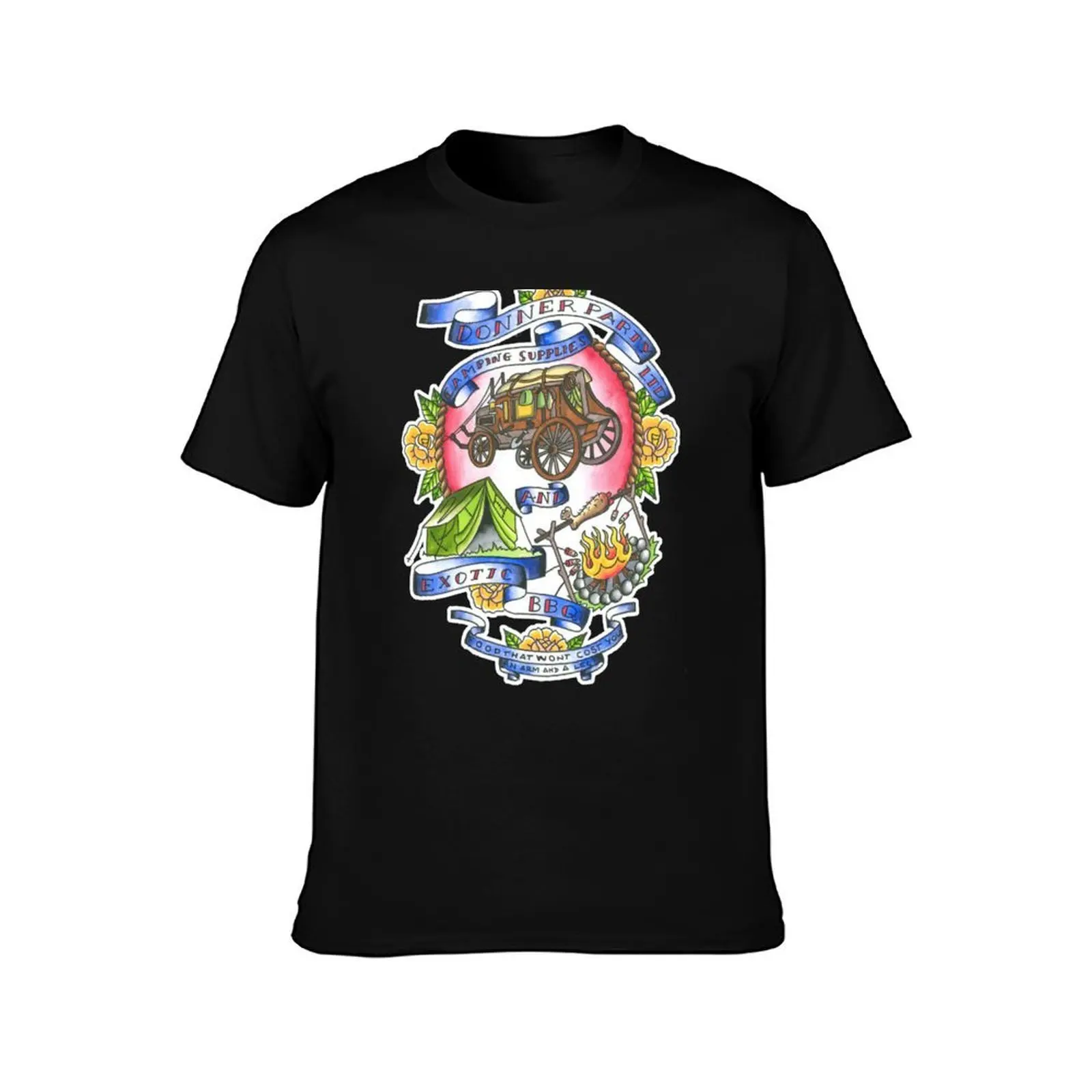 donner party last podcast tattoo art T-Shirt Novelty Print Casual Tee Shirt T-Shirt