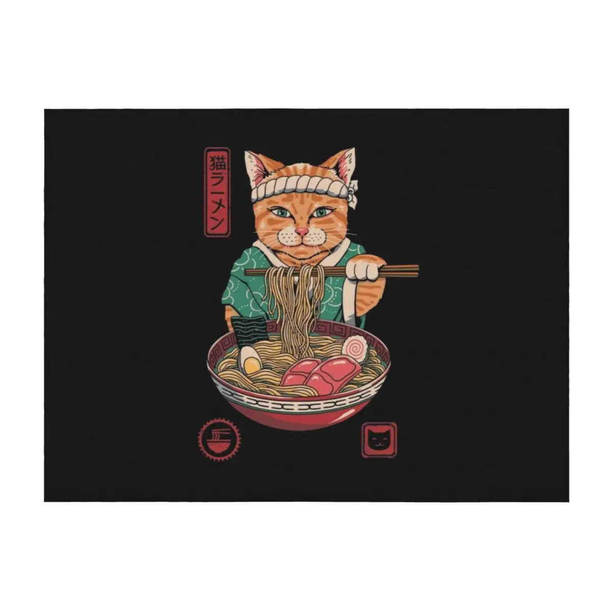 

Neko Ramen Throw Blanket Giant Sofa Thermals For Travel Bed linens cosplay anime Blankets