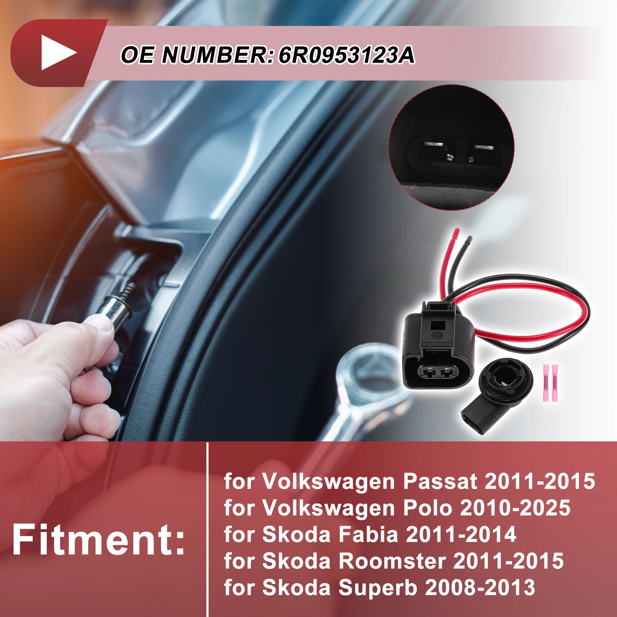 

UXCELL DRL Розетка дневных ходовых огней для Volkswagen Passat No 6R0953123A