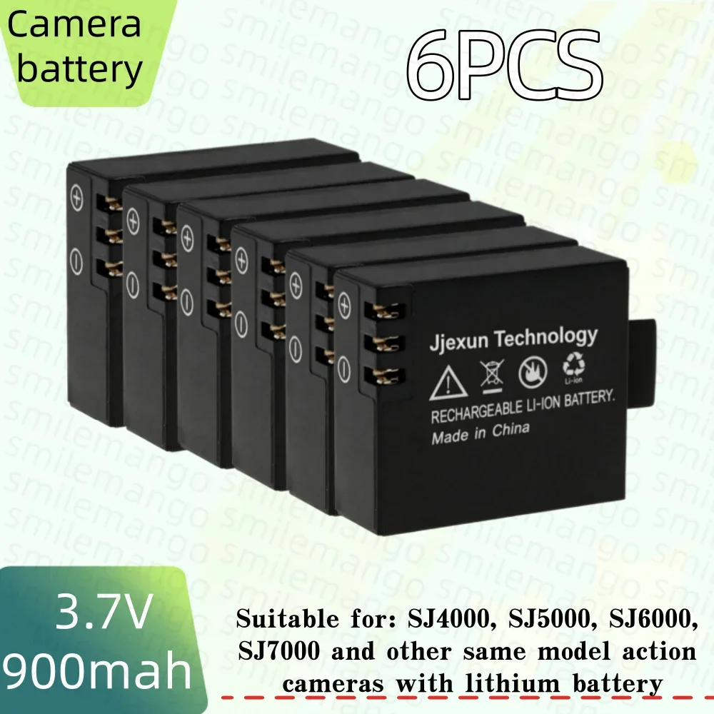 3.7V 900mAh Rechargeable Li-ion Bateria for SJ4000 SJ5000 SJ6000 WiFi Action Camera Replacement SJCAM Action Camera battery