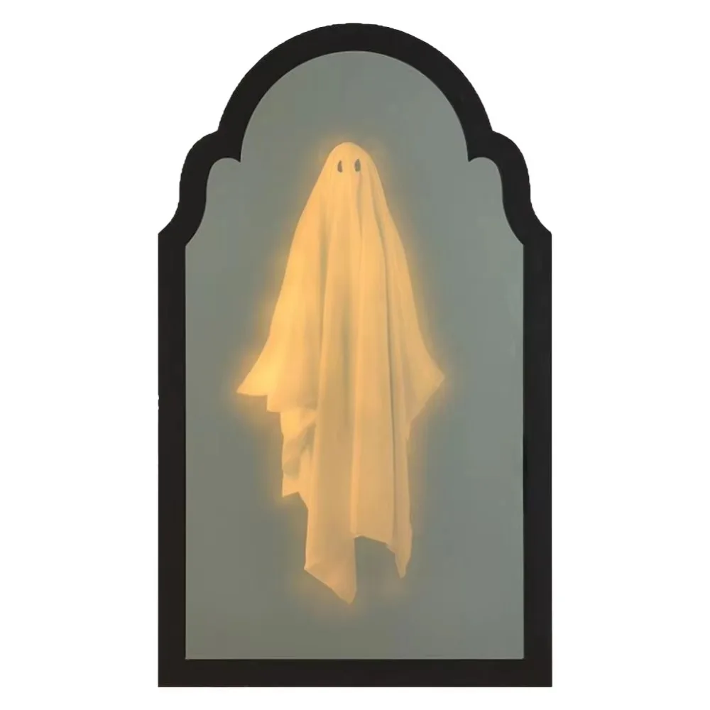 

Spooky Halloween Ghost Mirror Eerie Effect Novel Hologram Ghost Mirror Creative Festive Atmosphere Scary Night Light