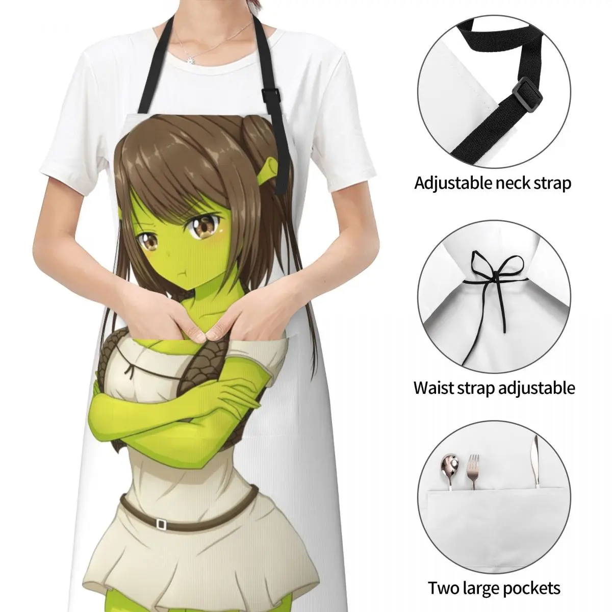 Get Outta Shrek-Chan-Tablier de marécage, choses de travail pour femmes pour la maison et la cuisine