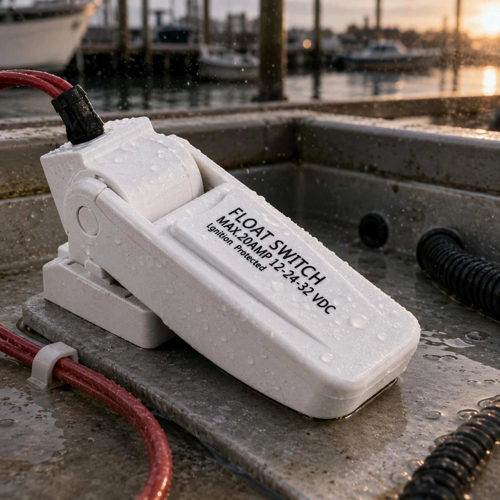 

Bilge Pump Buoyant Switch 12-24-32 VDC Marine Buoyant Switch