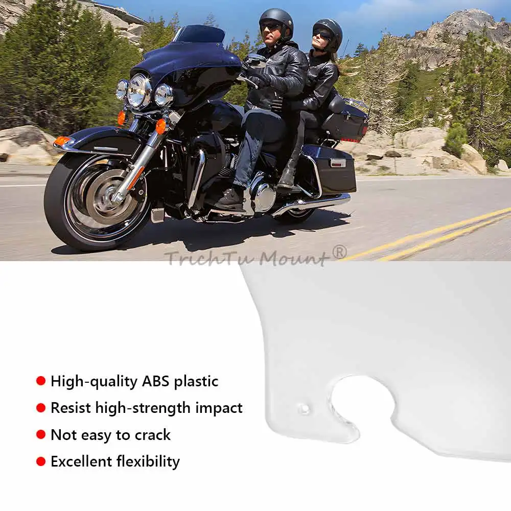 لدراجة نارية Harley Touring Street Glide Electra Glide Ultra Classic CVO Ultra Classic1996-2013 5 بوصة زجاج أمامي شفاف ABS بلاستيك