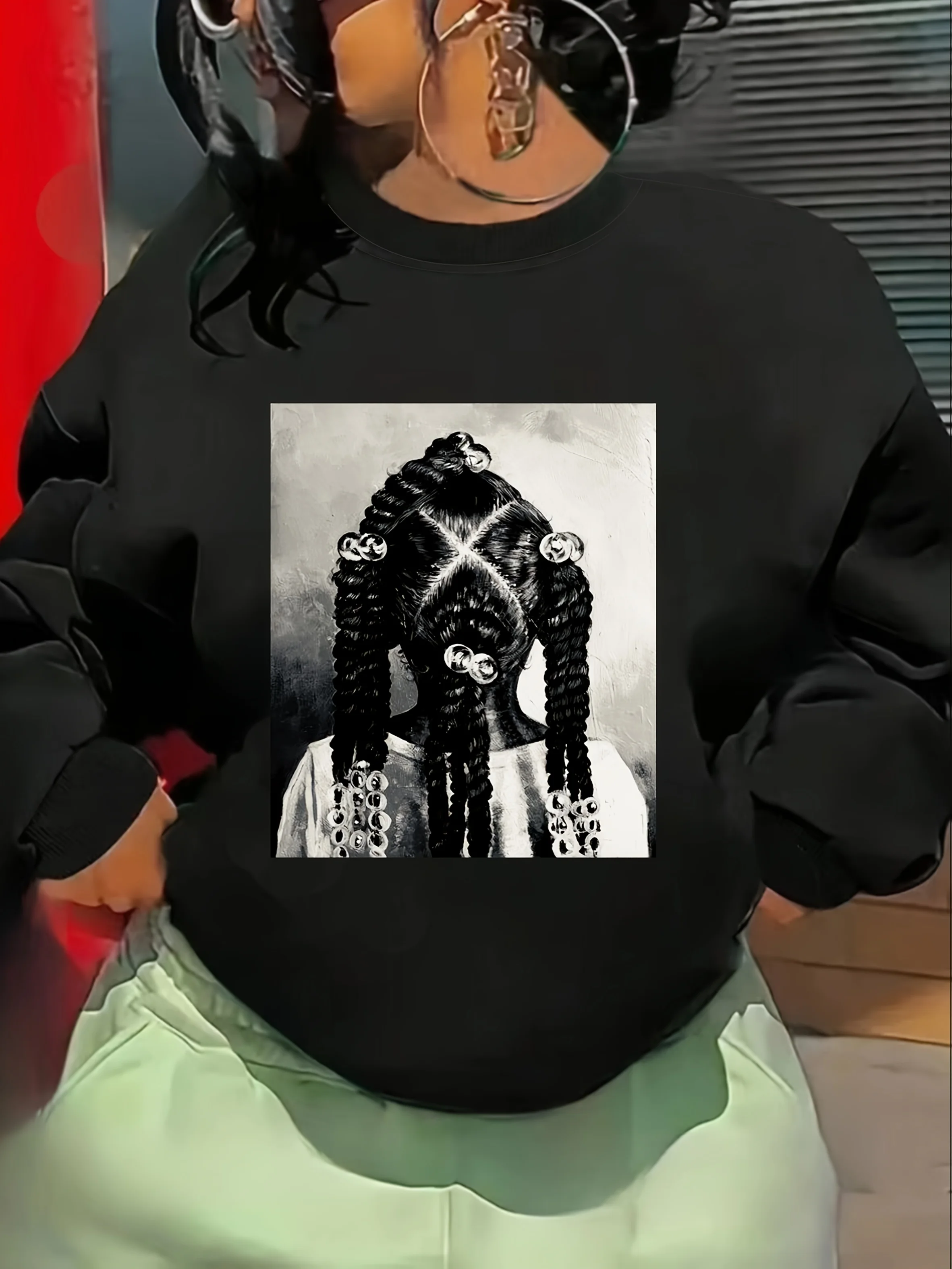 

Graphic Printing Autumn and Winter Pure Cotton Men's and Women's Sweatshirts Outdoor Sports Leisure Fashion Trend Clothing