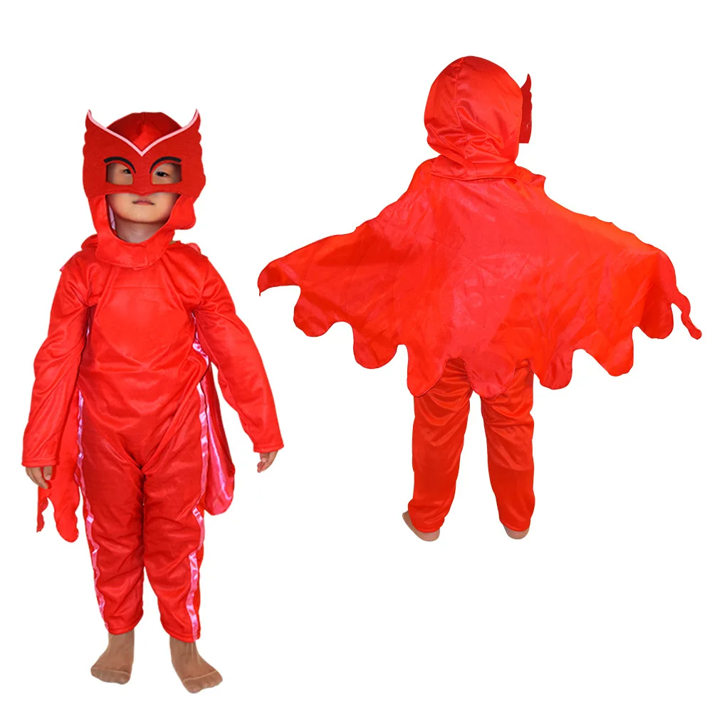 Halloween Cosplay Costume para crianças, pijama de homem mascarado, pequeno herói, gato, desempenho, roupas infantis