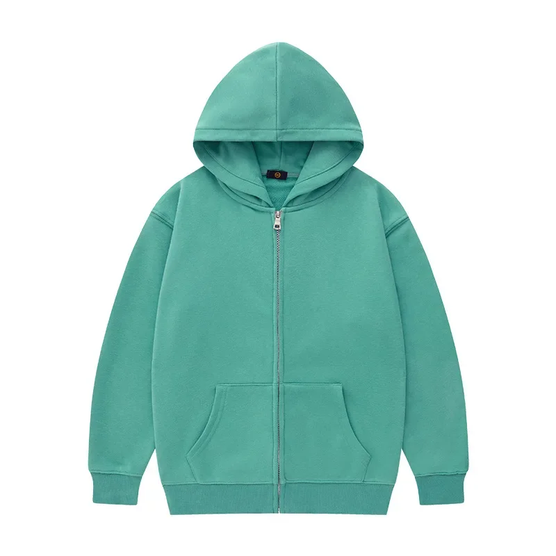 

Boys Zipper Hoodies Outerwear 2024 Autumn Sportswear for Kids Casual Loose Teen School Children Hooded Sweatshirts Girls Clothes