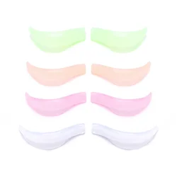 New 4Pair/pack Silicone Eyelash Perm Pad Recycling Lashes Rods Shield Lifting 3D Eyelash Curler Makeup Applicator Tools