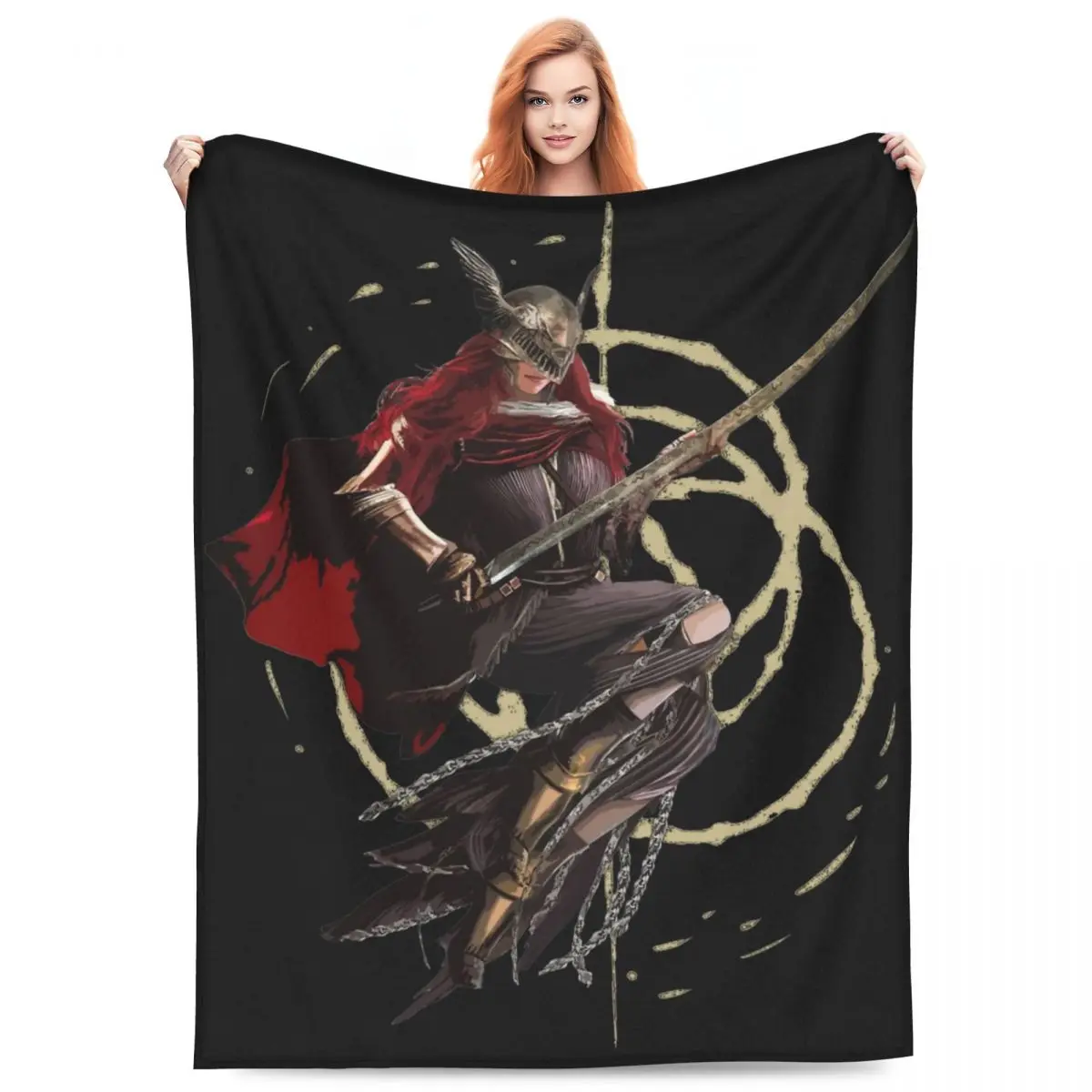 Cozy Malenia Blade Of Miquella Blanket Accessories Sofa Decorative Dark Souls Throws And Blankets Super Soft Fleece for Car