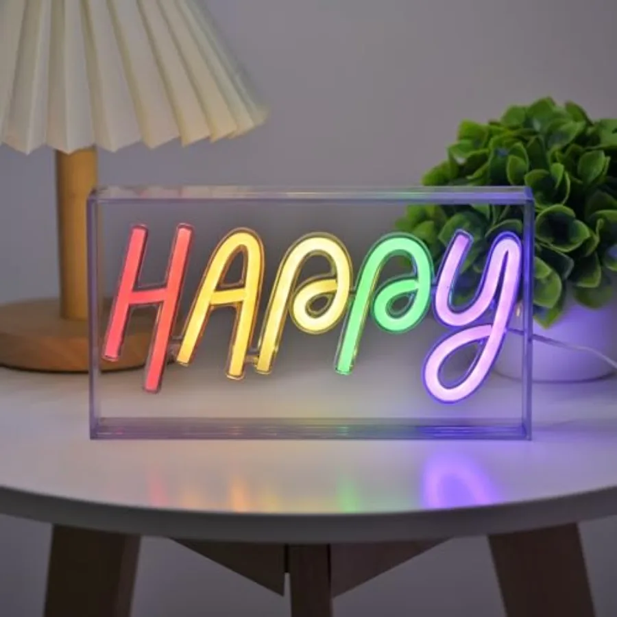 

Neon Signs, Neon Sign Light Standing LED Decor USB Powered Acrylic Handmade Advertising Sign Night Light for Room, Bedroom, Par