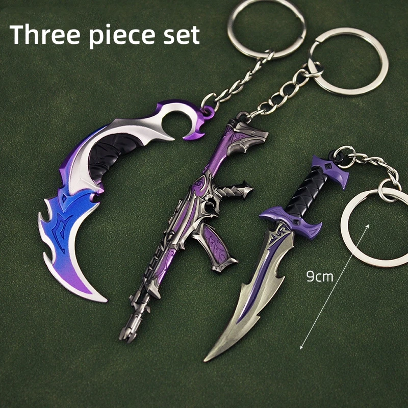 Valorant Karambit Prime Reaver Arma Modelo, Claw Knife Keychain, Mini Alloy Gun, Metal Game, Presentes periféricos Brinquedos, vários estilos