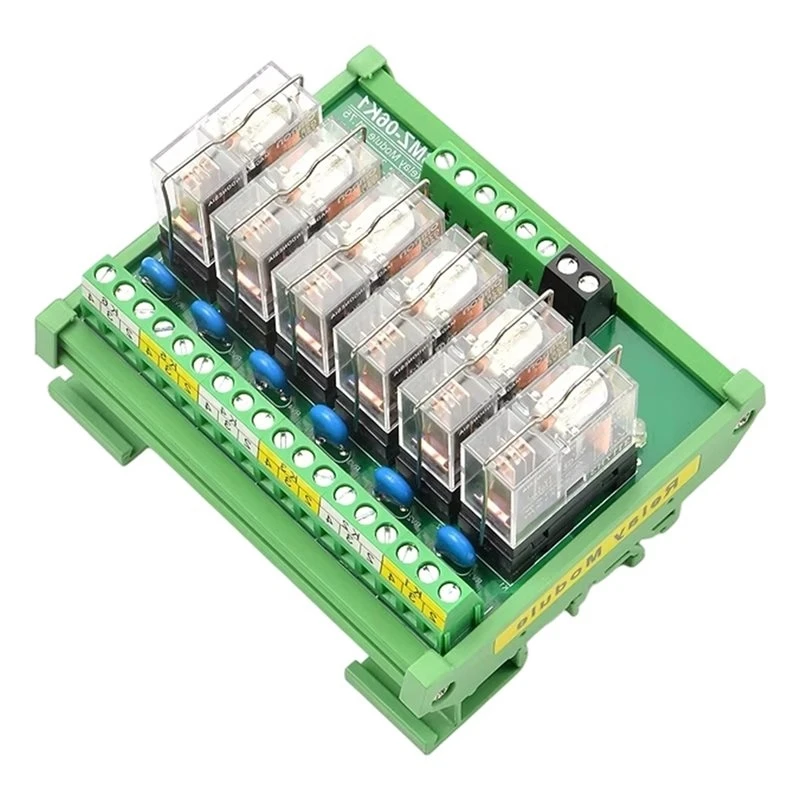 A95I-G2R-1-E 16A INPUT Relay Module 6 Channels Interface 1NO+ 1NC DIN Rail Mount DC 12V 24V PNP NPN