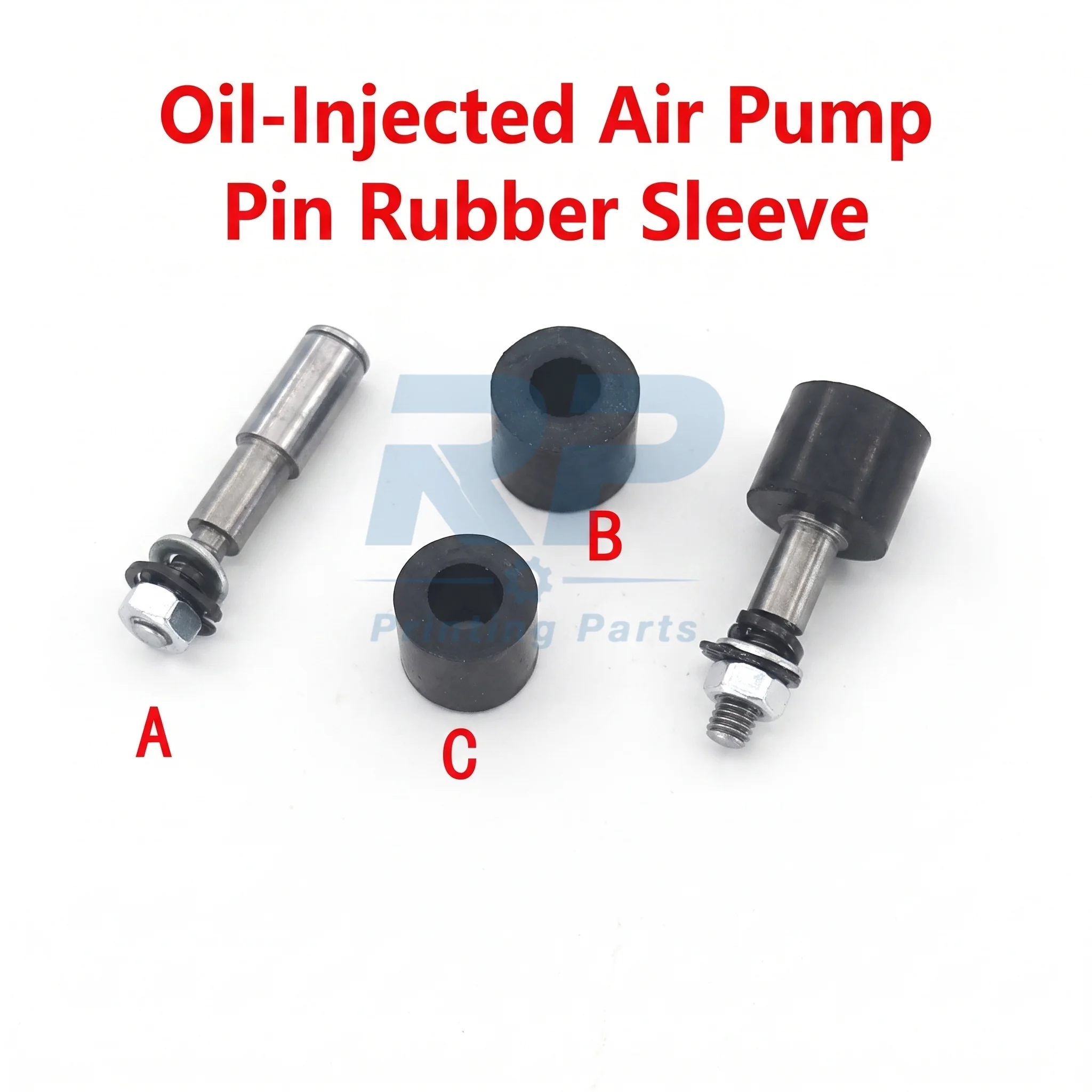 Air Vacuum Pump Repair Kit Pin Shaft Rubber Sleeve Retaining Ring O-Ring Compatible with Zhenjiang Beiren Printing Press Parts