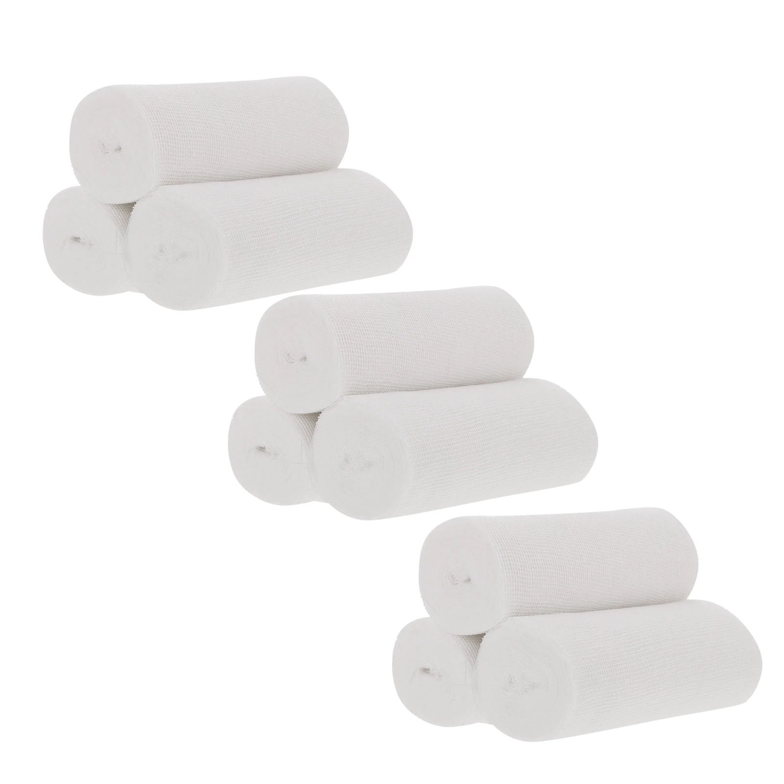 

10pcs Gauze Rolls Breathable Bandage Wrap Wound Care Professional Practical Durable First Aid Injury Safe Medical Elastic