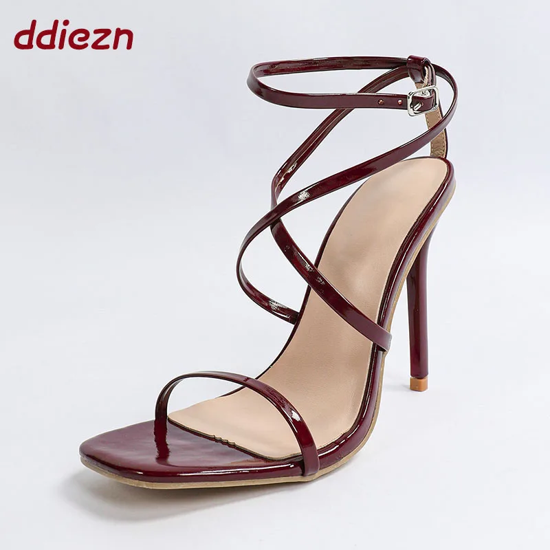 

Fashion Narrow Band Women High Heels Sandals Pumps Shoes New In Spring Summer Sexy Party Ladies Stiletto Heels Sandals Shoes
