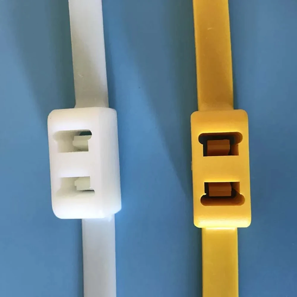 Tactical Plastic zip ties, Double flexible cuffs, Disposable Restraint zipper cuffs, 12mm × 700mm, 5 pieces/batch