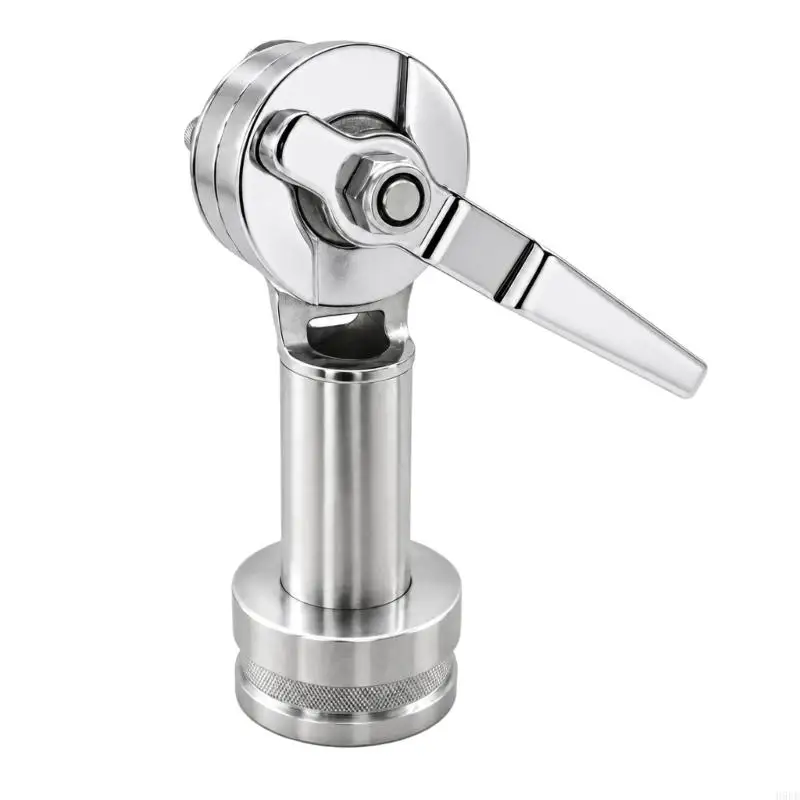Adjustable Marine Antenna Mount with 360-Degree Pivoting Head and 316 Stainless Steel Deck Base for Communication Antenna H9EE