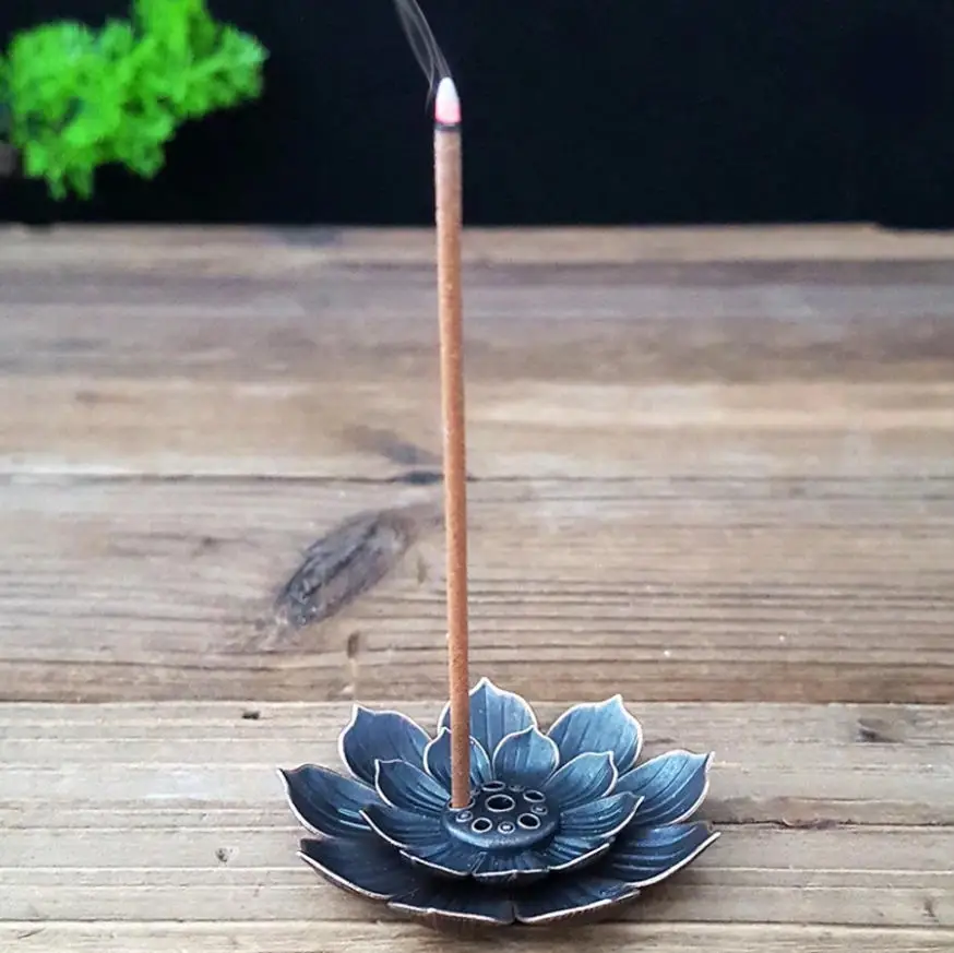 1pc Mini 2-Tier Lotus Incense Burner, Suitable For Meditation, Zen, Yoga, Leisure, Outdoor, Spa, Craft Decor, Tea Room Accessory