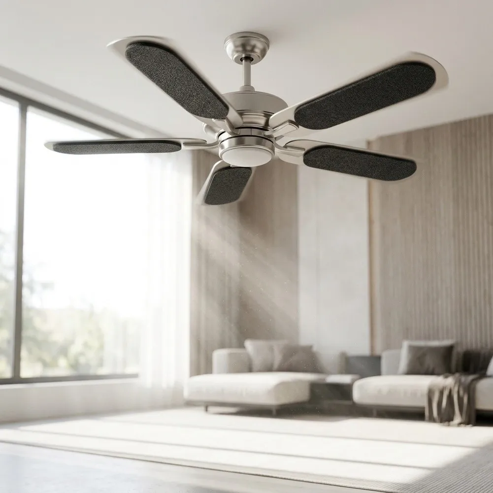 Ceiling Fan Mounted Activated Carbon to Support Purification Without Altering Fan Operation or Design Ceiling Fan