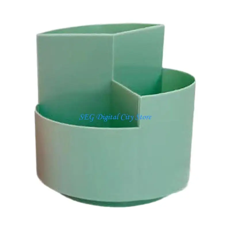 U75B Modern Rotating Storage Container With Divided Sections Office Desk For Pen Hold Case