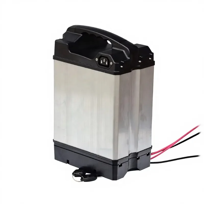 ALX136 Electric Bike Silver‑Fish Battery Empty Shell Heavy‑Duty Reinforced Corners ABS+Aluminum Alloy 36V‑72V 18650&21700