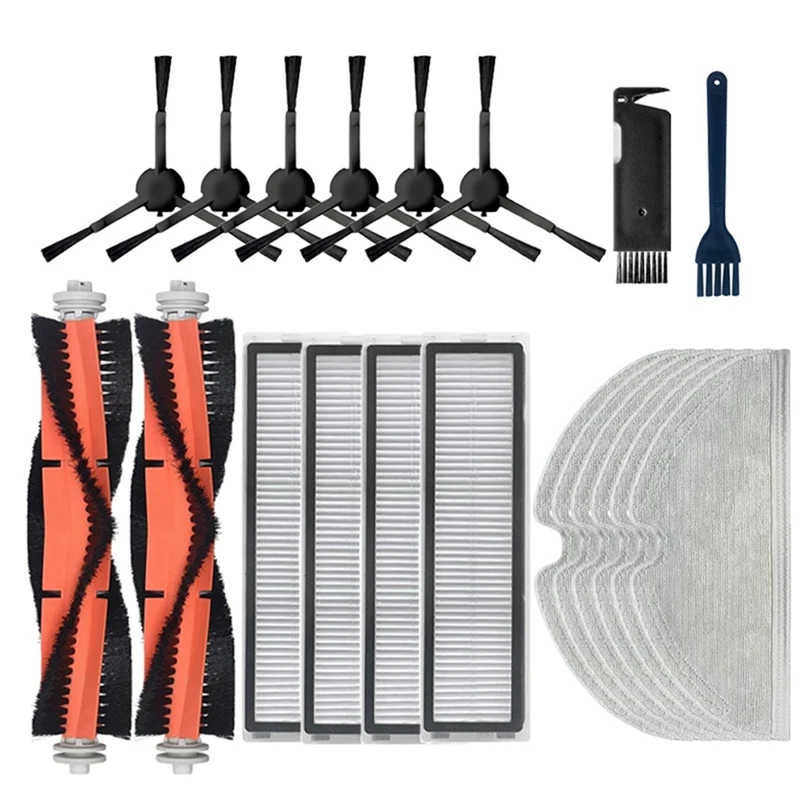 

1Set Robotic Vacuum Cleaner Main Brush Side Brush Hepa Filter Mop Rags Parts Replacement Parts For Dreame D9 & Bot L10 Pro