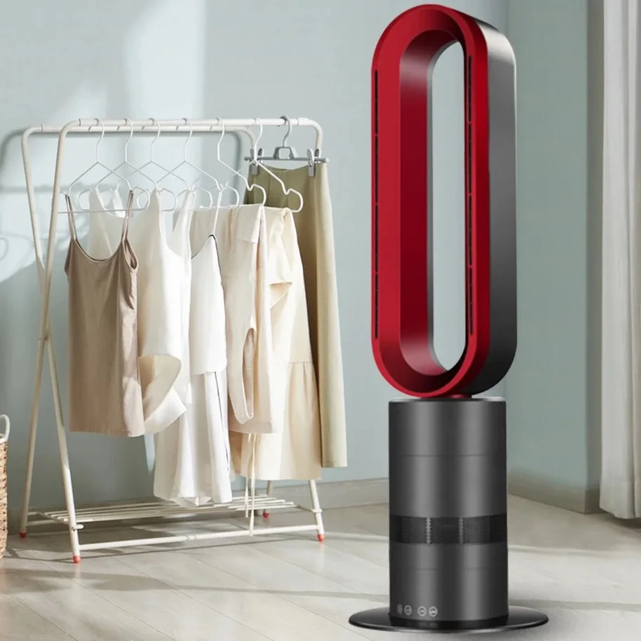 1800 واط سخان غرفة كهربائي بارد وساخن المحمولة الخالية من الشفرة مروحة ومدفأة مكيف الهواء الخالية من الشفرة ومروحة سخان ساخن للاستخدام المنزلي #6