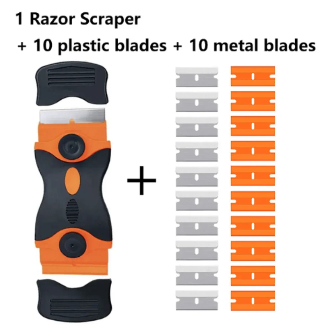 Plastic /Metal Razor Blade Scrapers For The Window Of The Car Vinyl Film Cleaning Adhesive Glass Of Ceramic Powder Remover Tool